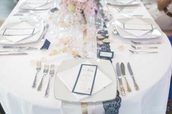 Table thème chic navy & blanc